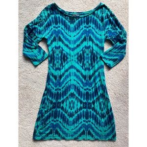 Express Green Tye Dye Dress